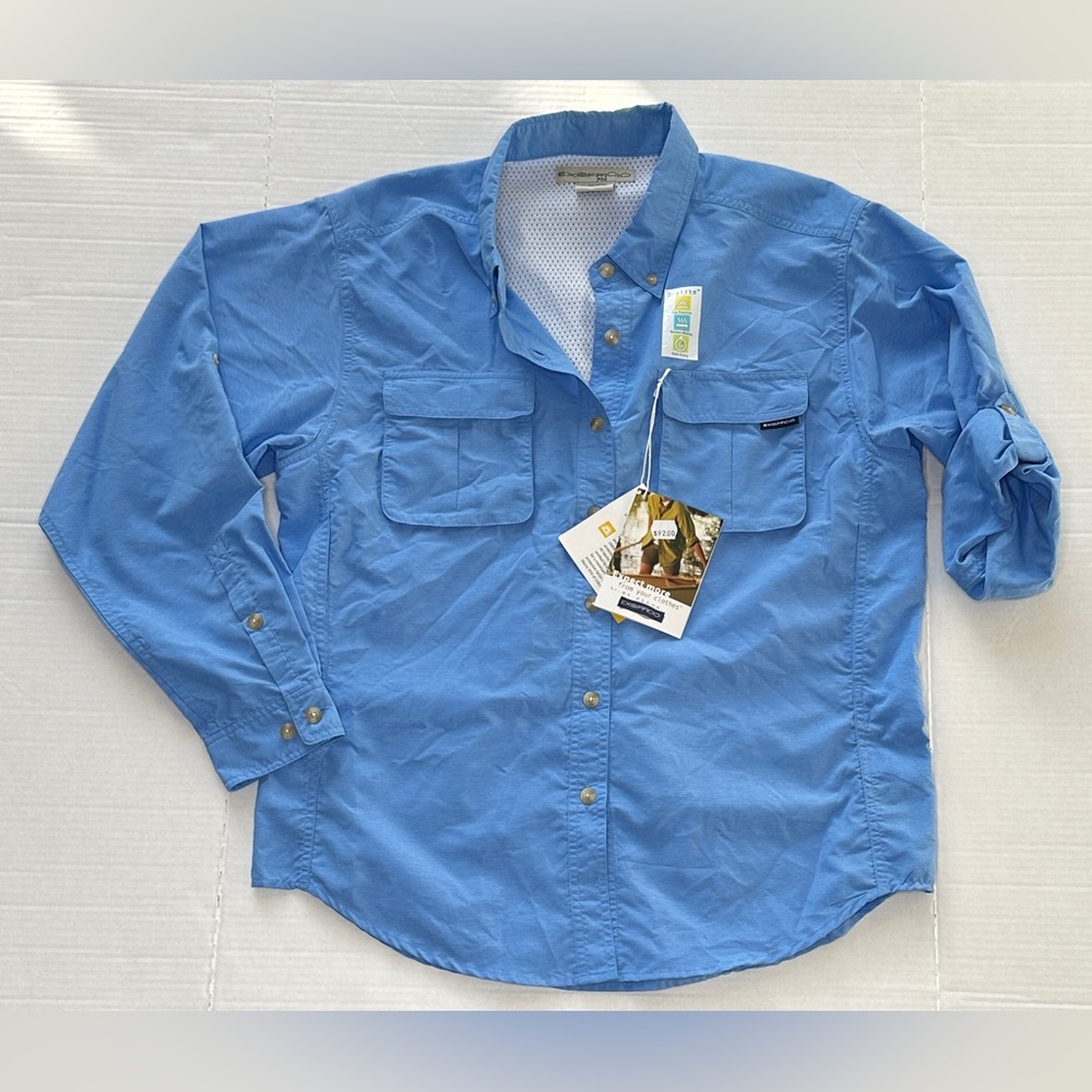 ExOfficio Drylite UPF Long Sleeve Sun Shirt sz Medium